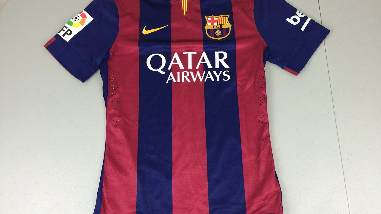 2014-2015 Nike Authentic Barcelona Home Jersey Review - YouTube