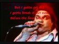 Meat Loaf - Bat out of hell with lyrics (on the screen)