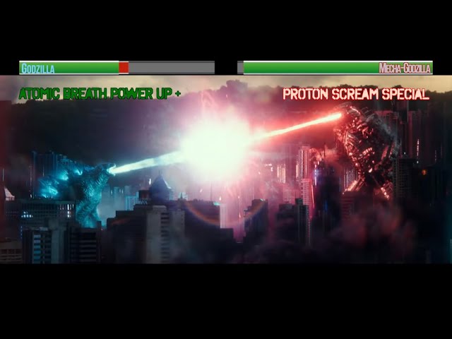 Godzilla Earth vs Mechagodzilla City with Healthbars 