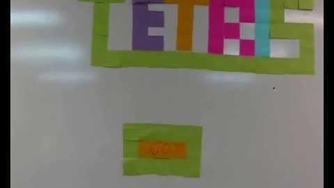 Post-It Note Stop Motion - Tetris