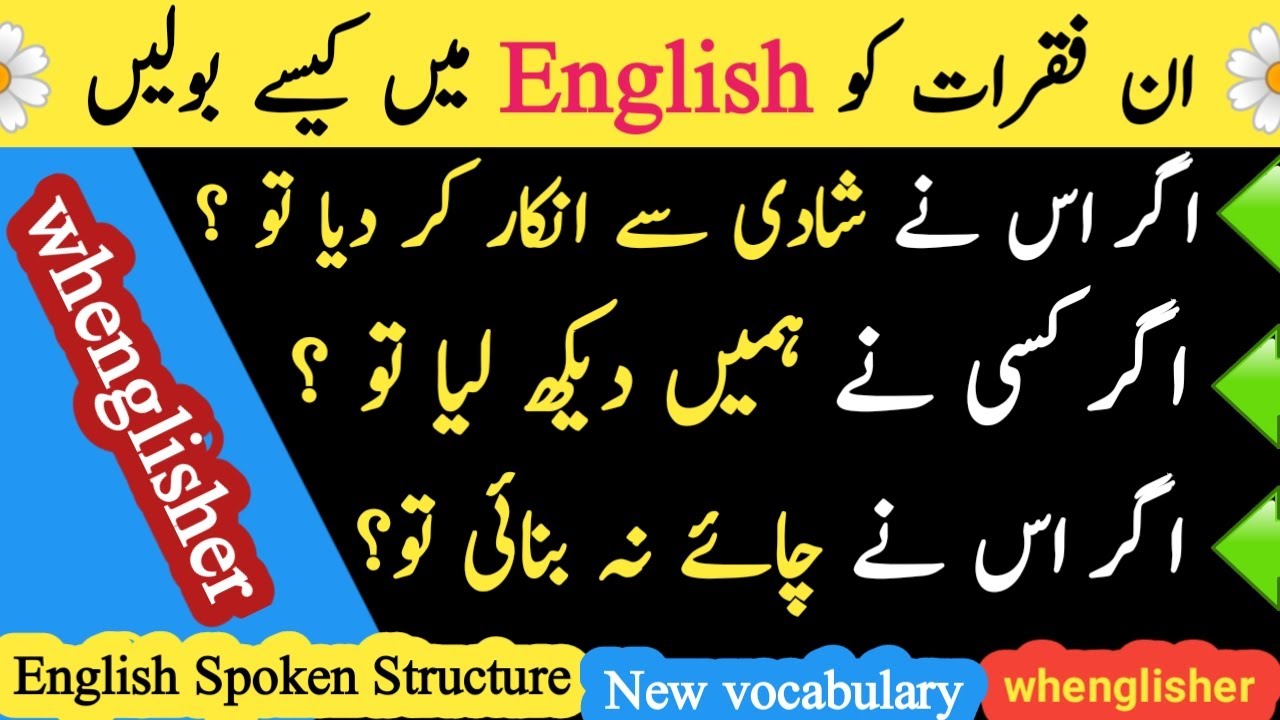 Use of 'What If' in Urdu/Hindi| Advance English Structure|What If in English speaking| whenglisher