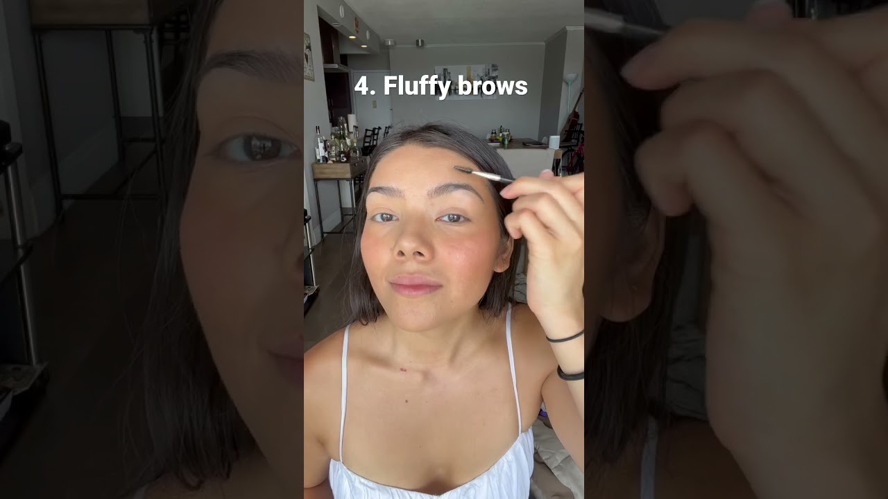 Clean girl look with a pop of color (for acne scarred skin)