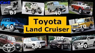 видео: Toyota Land Cruiser BJ 20 40 60 70 80 100 200 300. Смена поколений. Эволюция. Все поколения с 1951г. картинка: Toyota Land Cruiser BJ 20 40 60 70 80 100 200 300. Смена поколений. Эволюция. Все поколения с 1951г.