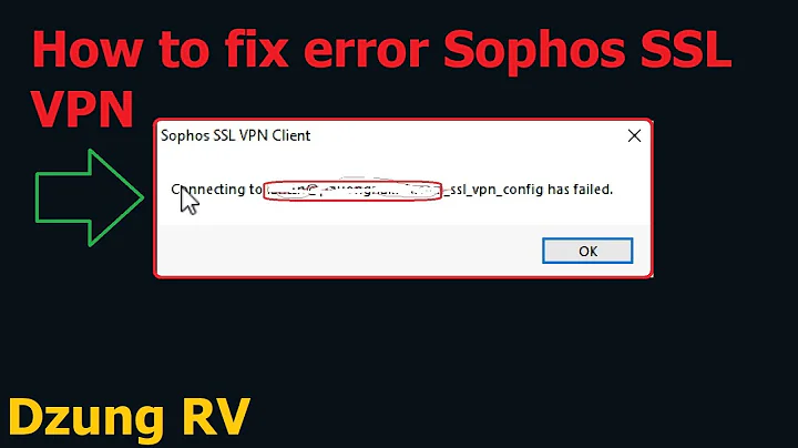 How to fix error Sophos SSL VPN Client connecting to ssl_vpn_config has failed ?