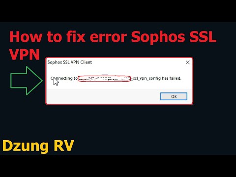 How to fix error Sophos SSL VPN Client connecting to ssl_vpn_config has failed ?