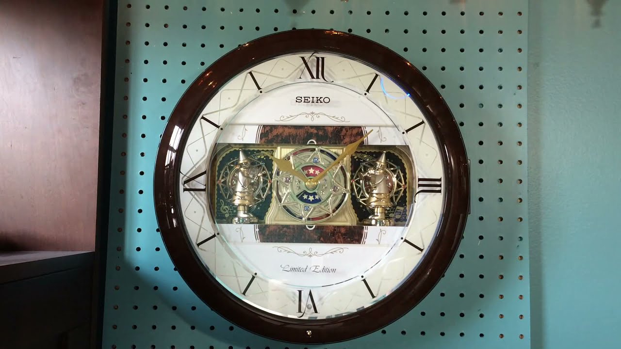 Seiko QXM282BRH All Melodies - YouTube