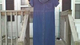 Bobbie Brooks Blue Denim Jean Dress Snap Front size L