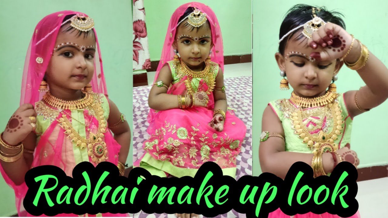 Radhai make up look for kutties in tamil/Mom beauty arts/MBA - YouTube