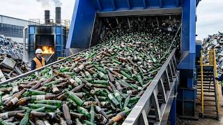 Inside a State-of-the-Art Glass Bottle Recycling Factory – The Process Is Amazing