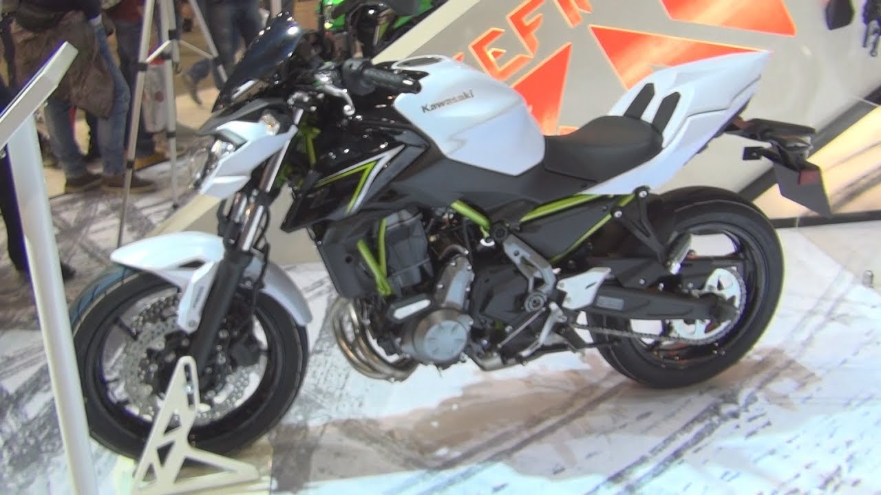 Kawasaki Z650 Pearl Flat Stardust White (2017) Exterior and 