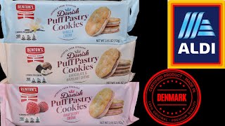Benton’s (Aldi) Danish Puff Pastry Cookies: Vanilla Crème, Chocolate & Hazelnut and Raspberry Crème