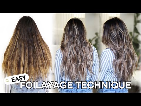 How to Balayage Dark, Long, and Thick Hair - Foilayage Hair Technique (NEW Method!)