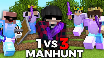 Minecraft Manhunt (1V3) But I Secretly Used /EFFECT..