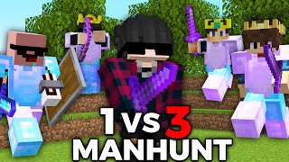 Minecraft Manhunt (1V3) But I Secretly Used /EFFECT..