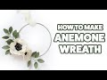 How to make diy anemone felt flower hoop wreath  tutorial