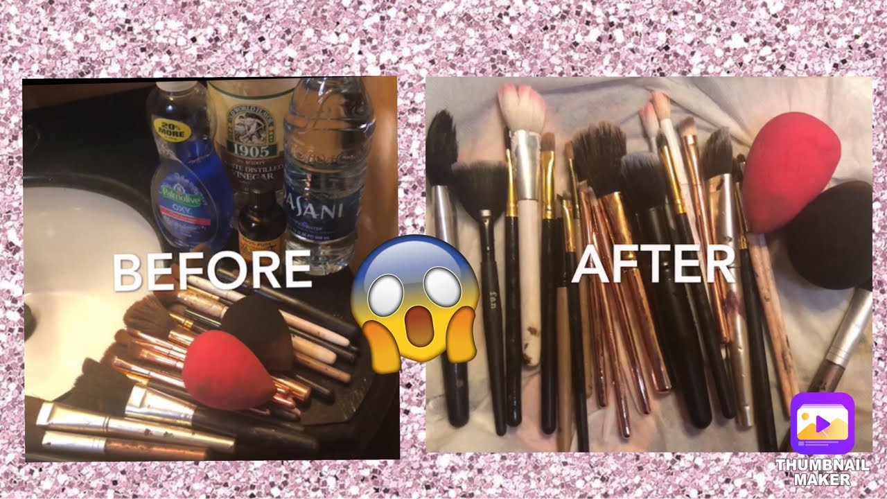 How I clean my makeup brushes Easy and Cheap YouTube