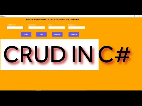 How to create CRUD(Сreate, Read, Update, Delete)  in C# using Sql Server| using .Net Framework