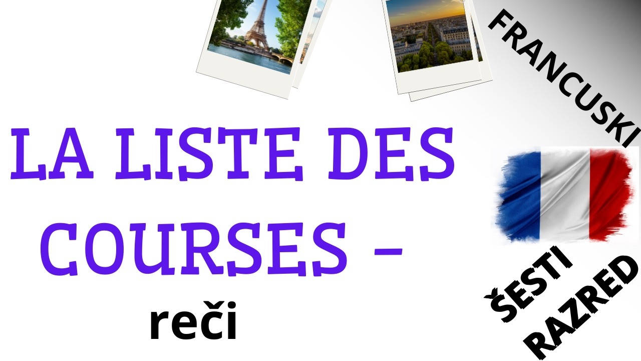 La liste des courses - reči
