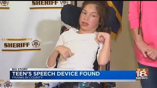 Teens Speech Device Found