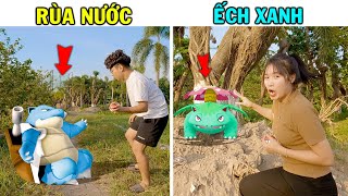 THỬ THÁCH ĐI BẮT POKEMON ĐỜI THỰC LANG THANG NGOÀI ĐƯỜNG THẮNG TÊ TÊ HẰNG NGA