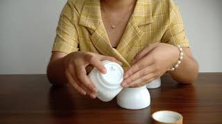 Winpack glass white cream jar with bamboo lid 15g 30g 50g for skincare