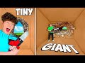 Escaping 100 layers of tiny vs giant cardboard