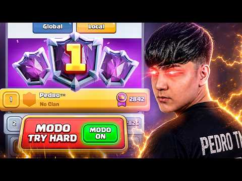 ATIVEI O MODO SERIO NO TOP GLOBAL PARA DOMINAR O TOP 1 NO CLASH ROYALE🌎🏆