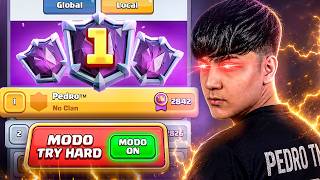 ATIVEI O MODO SERIO NO TOP GLOBAL PARA DOMINAR O TOP 1 NO CLASH ROYALE🌎🏆