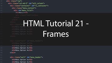 HTML Tutorial 21 - Frames