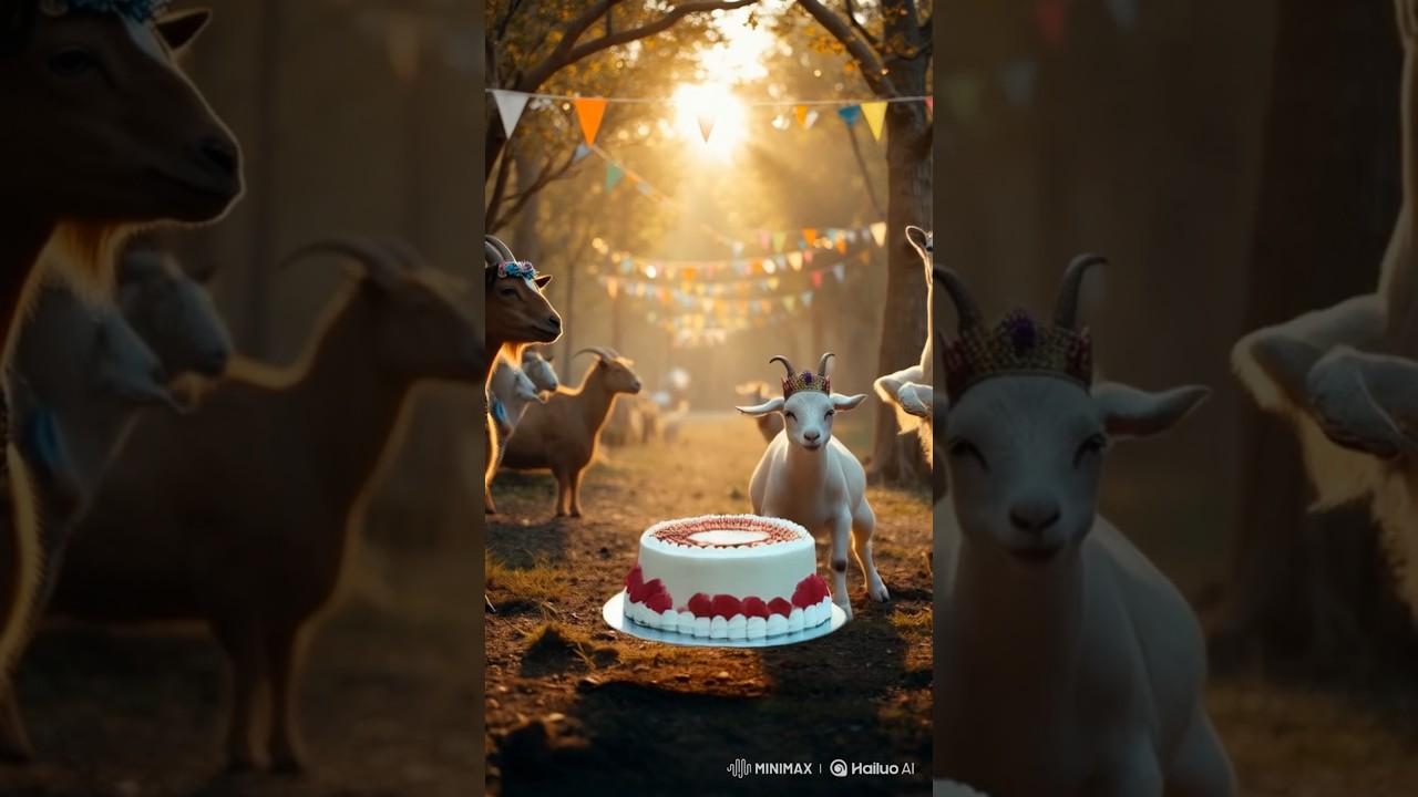 Goat Bring Cake for Rabbit Wedding 