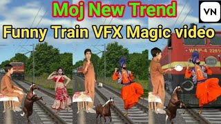 Funny train VFX magic video editing in VN app/TikTok Train reverse video editing/ Moj New trend screenshot 2