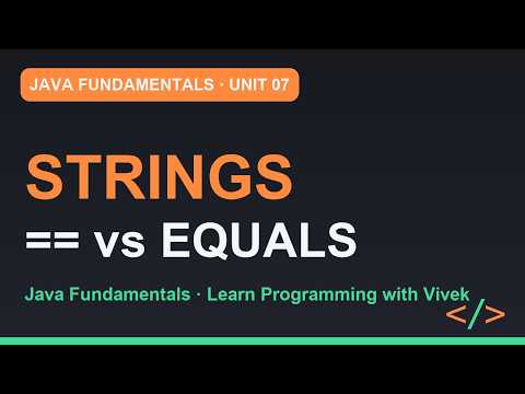 Java Fundamentals: Strings: Text Done Right | Unit 07
