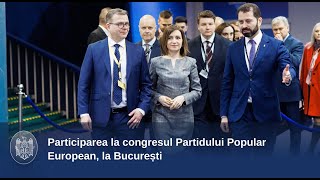 Participarea la congresul Partidului Popular European, la București