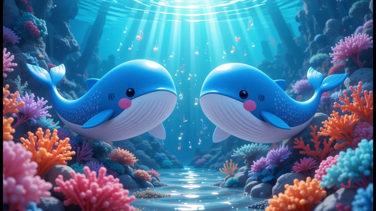 Whales Go Dancing Under the Moon | Fun Ocean Song for Kids | Interactive Nursery Rhyme