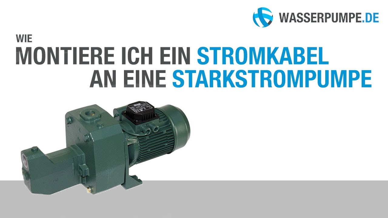 Blog Wie Montiere Ich Ein Stromkabel An Einer Wasserpumpe
