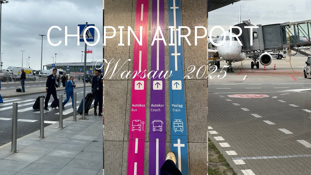 WARSAW CHOPIN AIRPORT 🇵🇱 4K|Walking tour 2025|to Warsaw center by train # travel # airport 
