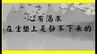 心有渴求在坐垫上是静不下来的（放下系列：渴求）