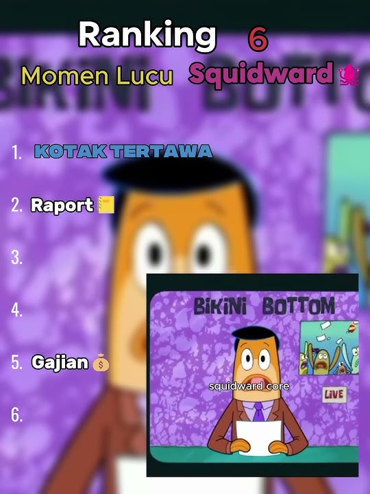 rangking momen lucu Squidward  #funny #funnyvideo #squidward #spongebob