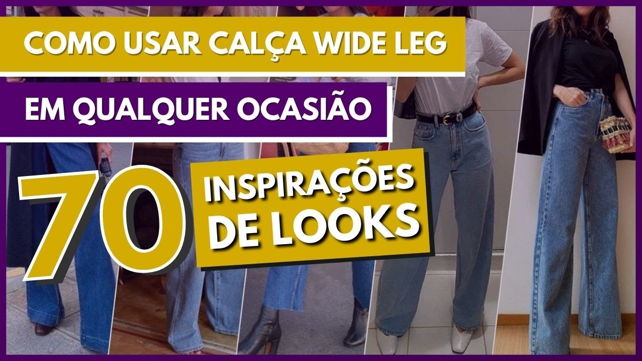 Compartilhe essa dica e COMPRE JÁ o seu look Calça Jeans Wide