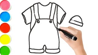 How To Draw A Baby Dress For Kids Step By Step