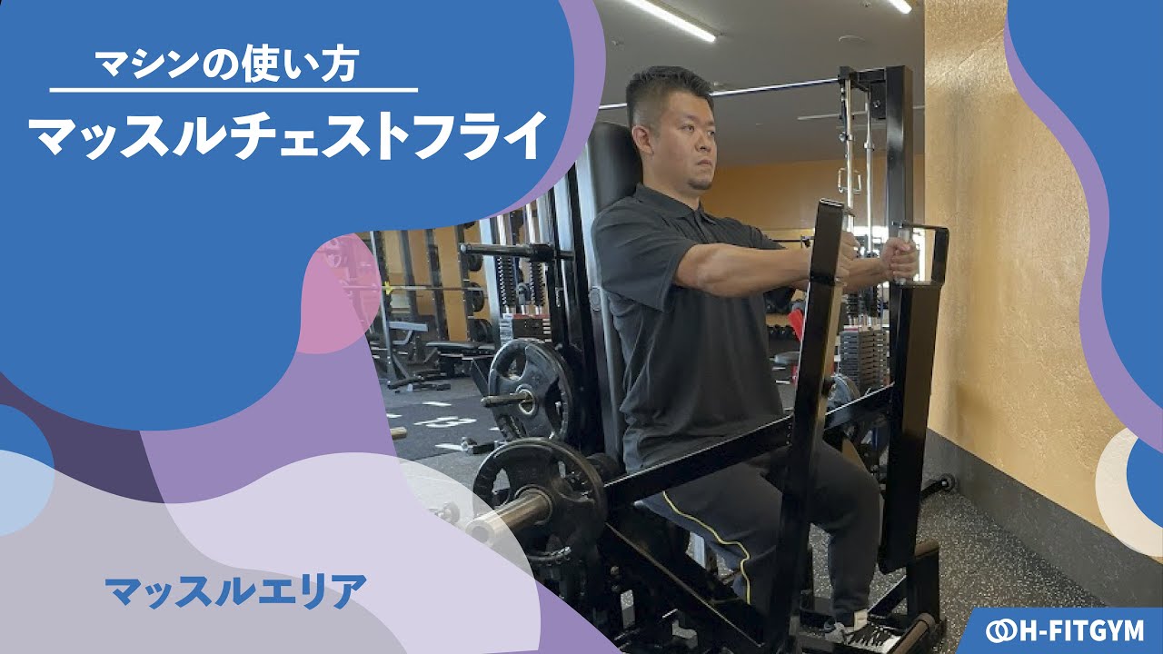鍛錬マシン｜マッスルチェストフライ【マッスルライン】マシンの使い方 
