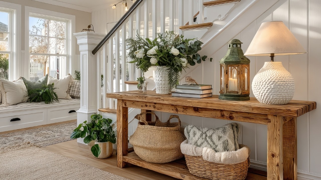 Простой и доступный стиль загородного дома в деревенском стиле | Очаровательный зимний декор в зе...