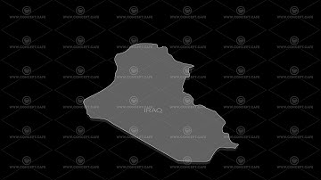 Iraq animated map with alpha channel.