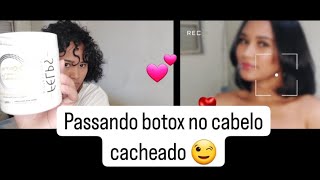 Passando botox no cabelo cacheado, + resultado do cabelo molhado e seco .😉😘