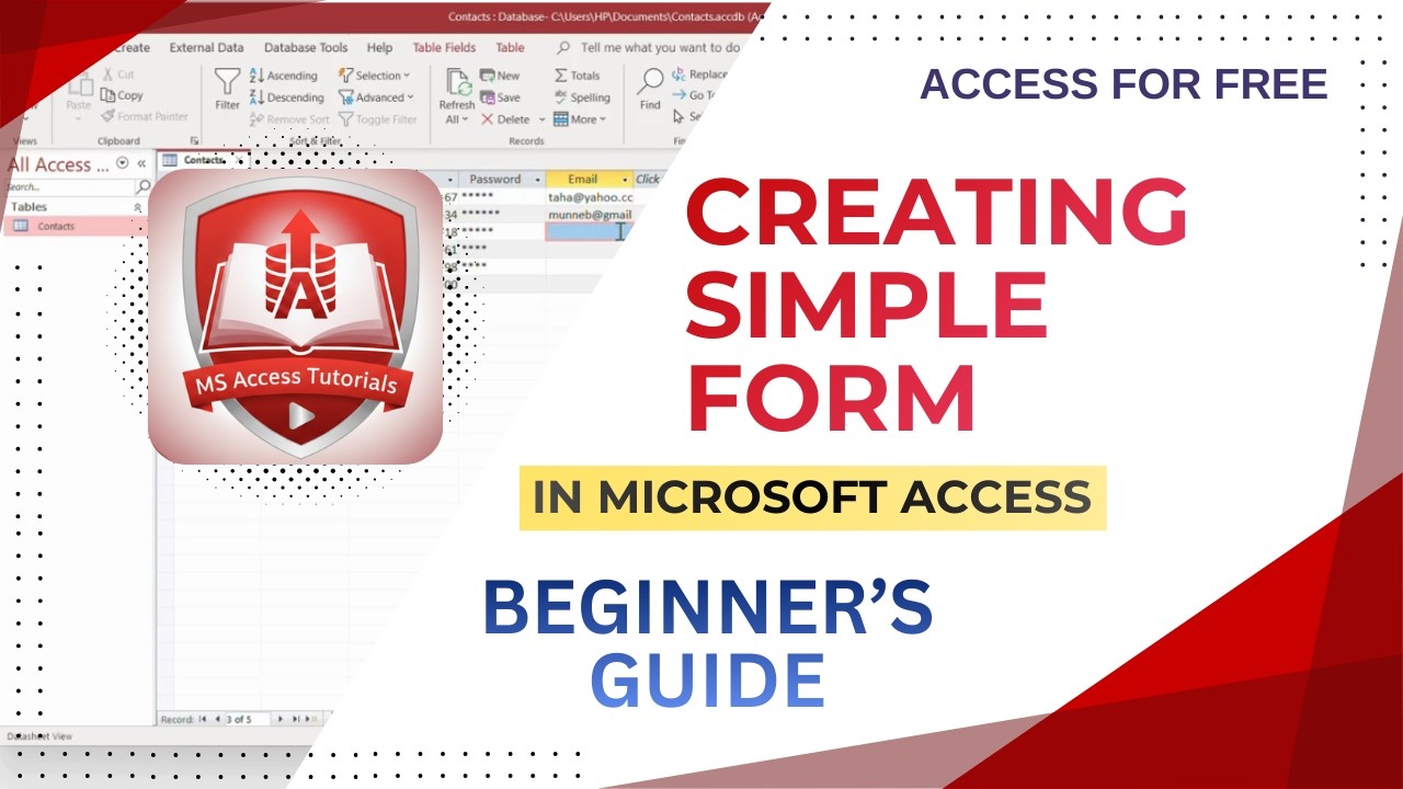 Microsoft Access Forms Tutorial for Beginners | Create & Design Forms ...