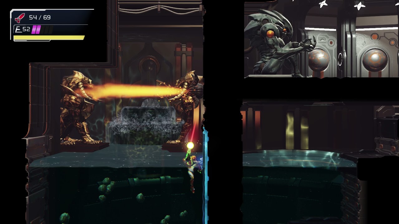 Metroid Dread Ferenial Space Jump Under Water, Climb To Surface