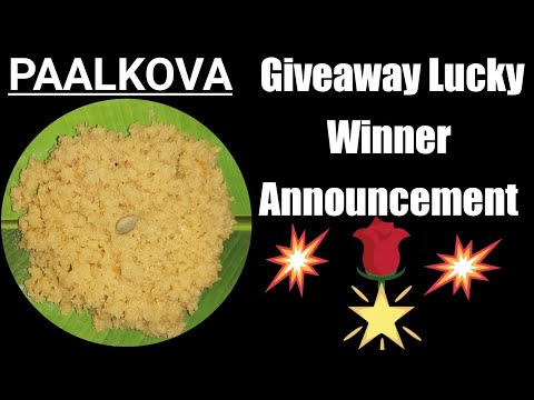 Giveaway Lucky Winners | 2 பொருள் போதும் பால் கோவா ரெடி  | Milk khova | Paalkova | Palkova | sweets
