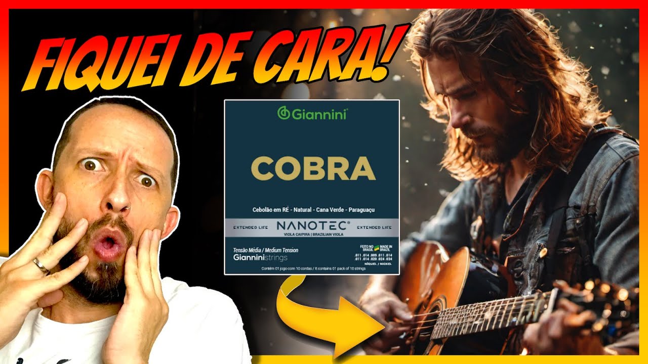 Jogo De Cordas Giannini Para Violão Aço Cobra Nanotec 010 - American  Musical e Magazine