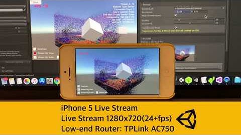 [FMETP STREAM] iPhone 5 Performance Test 720P (24+FPS), Live Streaming in Unity3D