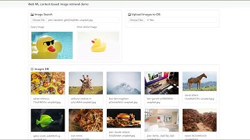 Web ML content-based image retrieval demo